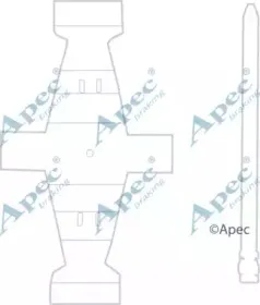 KIT1169 APEC braking Комплектующие, тормозные колодки