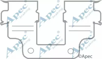 KIT1174 APEC braking Комплектующие, тормозные колодки