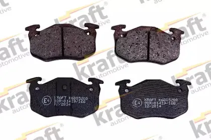 6005200 KRAFT AUTOMOTIVE Комплект тормозных колодок, дисковый тормоз