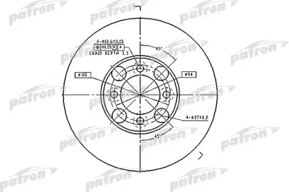 PBD1998 PATRON Тормозной диск