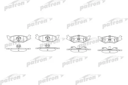 PBP7012 PATRON Комплект тормозных колодок, дисковый тормоз
