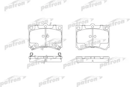 PBP714 PATRON Комплект тормозных колодок, дисковый тормоз