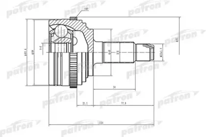 PCV1502 PATRON Шарнирный комплект, приводной вал