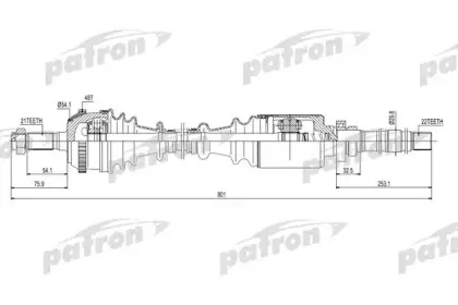 PDS0072 PATRON Приводной вал