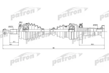 PDS0306 PATRON Приводной вал