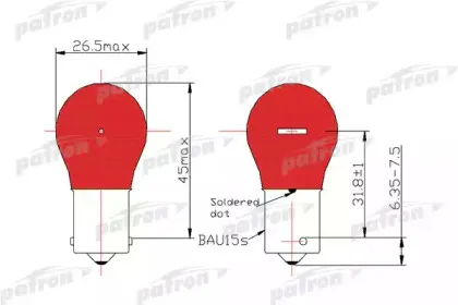 PLPY21W PATRON Лампа накаливания, фонарь указателя поворота