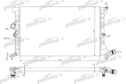 PRS3040 PATRON Радиатор, охлаждение двигателя
