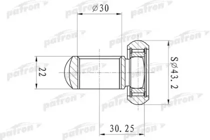PTD006 PATRON Муфта с шипами, приводной вал