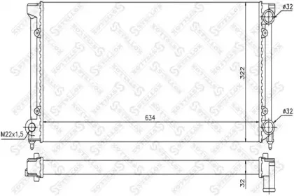 10-25001-SX STELLOX Радиатор, охлаждение двигателя