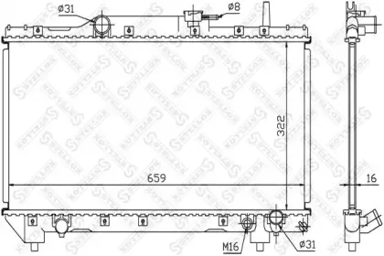 10-25116-SX STELLOX Радиатор, охлаждение двигателя
