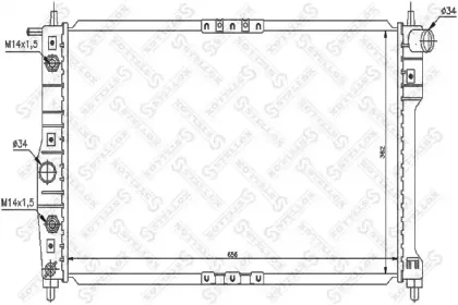 10-25146-SX STELLOX Радиатор, охлаждение двигателя