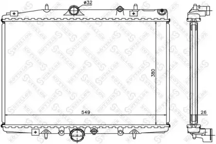 10-25229-SX STELLOX Радиатор, охлаждение двигателя