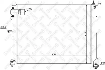 10-25263-SX STELLOX Радиатор, охлаждение двигателя