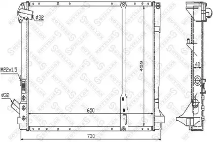 10-25273-SX STELLOX Радиатор, охлаждение двигателя