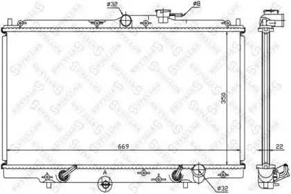 10-25277-SX STELLOX Радиатор, охлаждение двигателя