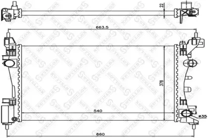 10-25404-SX STELLOX Радиатор, охлаждение двигателя