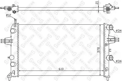 10-26051-SX STELLOX Радиатор, охлаждение двигателя