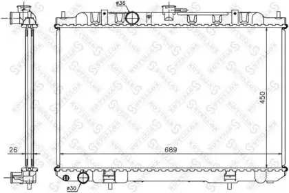 10-26715-SX STELLOX Радиатор, охлаждение двигателя