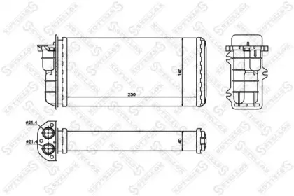 10-35008-SX STELLOX Теплообменник, отопление салона
