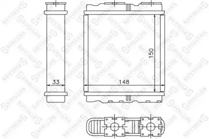 10-35077-SX STELLOX Теплообменник, отопление салона