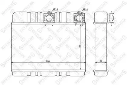 10-35081-SX STELLOX Теплообменник, отопление салона