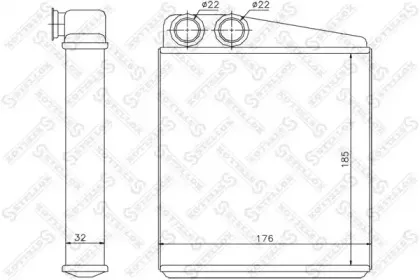 10-35117-SX STELLOX Теплообменник, отопление салона