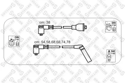 10-38492-SX STELLOX Комплект проводов зажигания