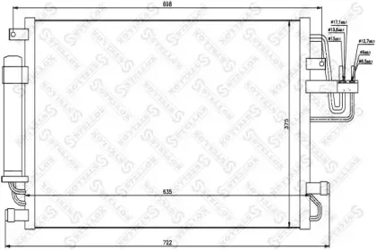 10-45108-SX STELLOX Конденсатор, кондиционер
