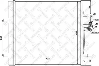 10-45207-SX STELLOX Конденсатор, кондиционер