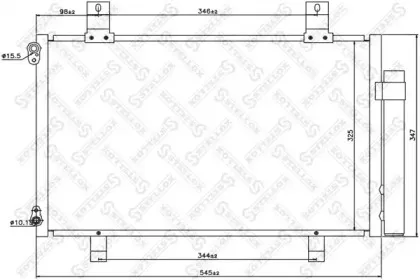 10-45567-SX STELLOX Конденсатор, кондиционер