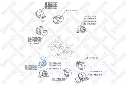 2517472SX STELLOX Подвеска, двигатель
