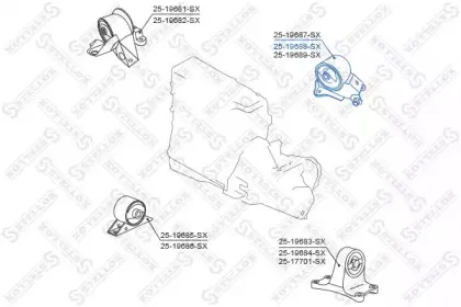 2519688SX STELLOX Подвеска, двигатель
