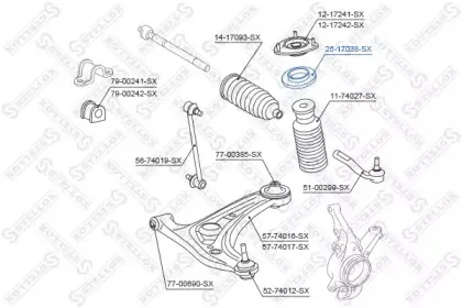 26-17038-SX STELLOX Опора стойки амортизатора