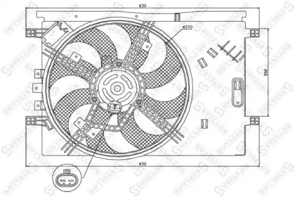 29-99446-SX STELLOX Вентилятор, охлаждение двигателя