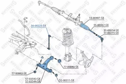 56-00225-SX STELLOX Тяга / стойка, стабилизатор