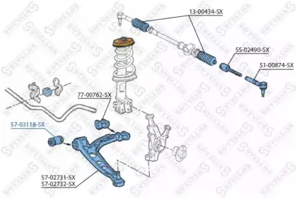 57-03118-SX STELLOX Подвеска, рычаг независимой подвески колеса