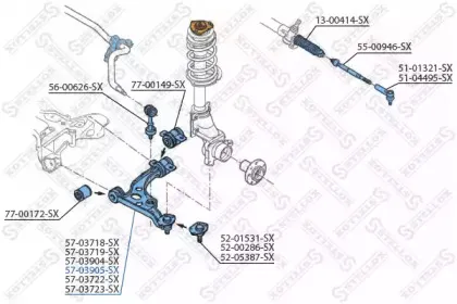 57-03905-SX STELLOX Рычаг независимой подвески колеса, подвеска колеса