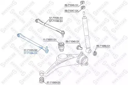 57-71104-SX STELLOX Рычаг независимой подвески колеса, подвеска колеса