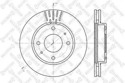 6020-3411V-SX STELLOX Тормозной диск