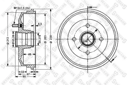 6025-2529-SX STELLOX Тормозной барабан