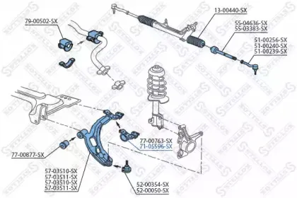 71-05596-SX STELLOX Подвеска, рычаг независимой подвески колеса