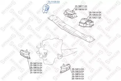 7111135SX STELLOX Подвеска, двигатель