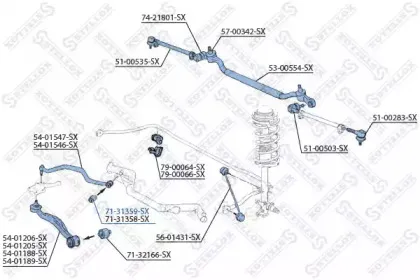 71-31359-SX STELLOX Подвеска, рычаг независимой подвески колеса
