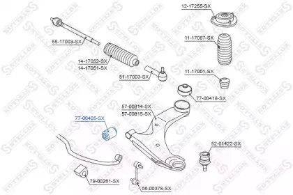 7700405SX STELLOX Подвеска, рычаг независимой подвески колеса