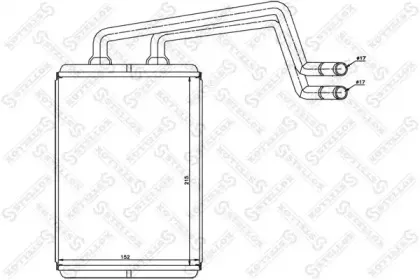 82-05017-SX STELLOX Теплообменник, отопление салона