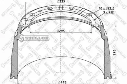 8500029SX STELLOX Тормозной барабан