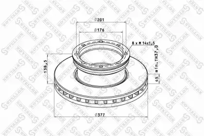 85-00701-SX STELLOX Тормозной диск