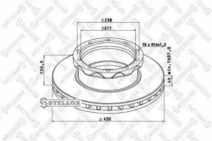 85-00728-SX STELLOX Тормозной диск