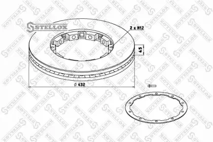 85-00758-SX STELLOX Тормозной диск