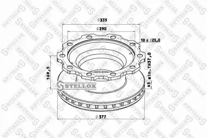 8500806SX STELLOX Тормозной диск